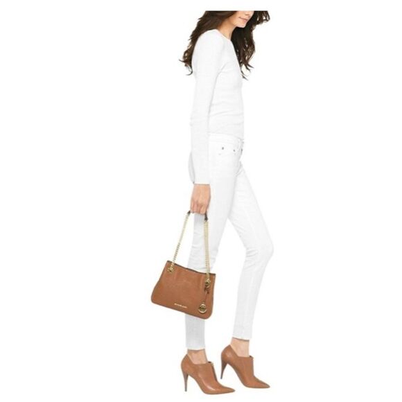 NWOT MICHAEL KORS Jet Set Chain Medium Acorn Leather Shoulder Bag - Picture 3 of 16